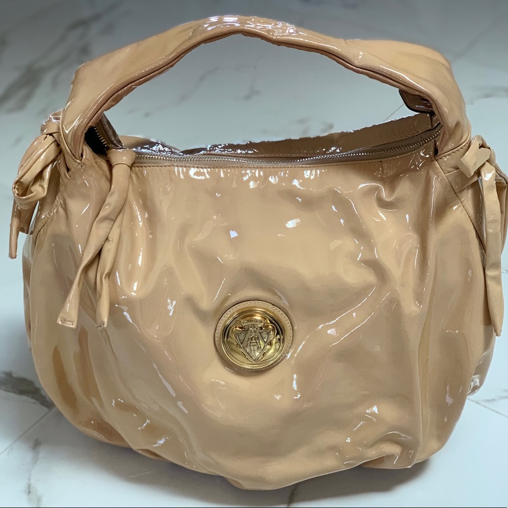 🔥Gucci Hysteria Zip Top Hobo Patent Leather